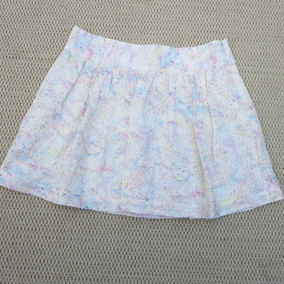 Theory Luvetta Rainbow size 2 Silk eyelet Skirt - Picture 2 of 7